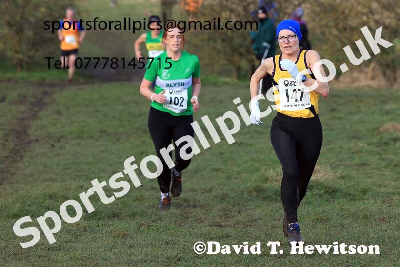 Womens 35 and Over and Mens 65 and Over, 2024 NEMAA Cross Country Champs., Wallsend. Photo: David T. Hewitson/Sports for All Pics